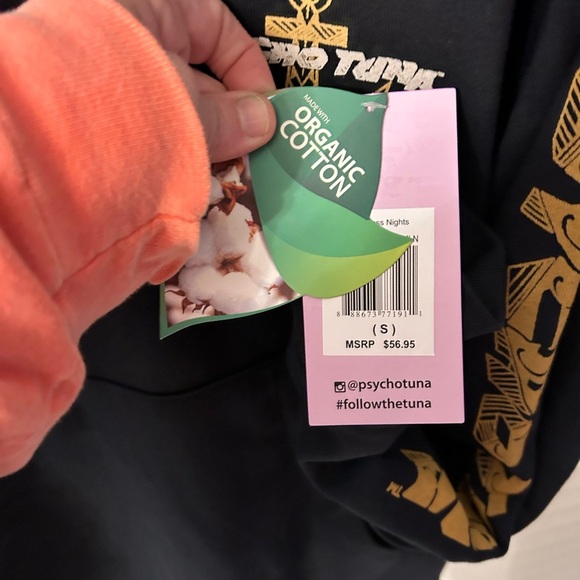 Psycho Tuna anchor Street Wear Logo Graphic Hoodie nwt - Picture 3 of 3